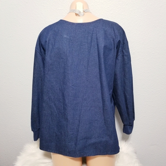 Vintage 80's 90's retro red chili peppers shirt top blouse LARGE - Picture 4 of 6